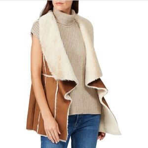 cupcakes & cashmere Faux Fur/Suede Tash Vest